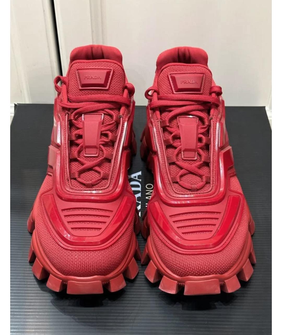 PRADA Красные кроссовки, фото 3
