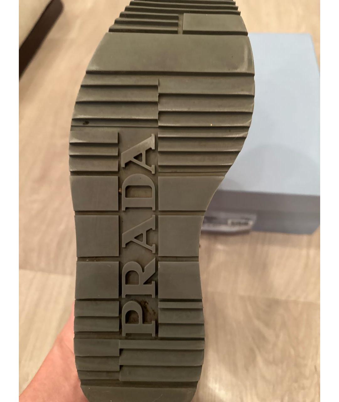 PRADA Темно-синие кожаные брогги и оксфорды, фото 6