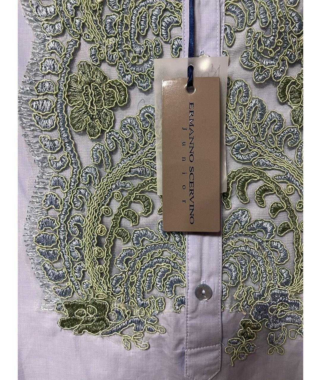 ERMANNO SCERVINO Голубая хлопковая рубашка/блузка, фото 3