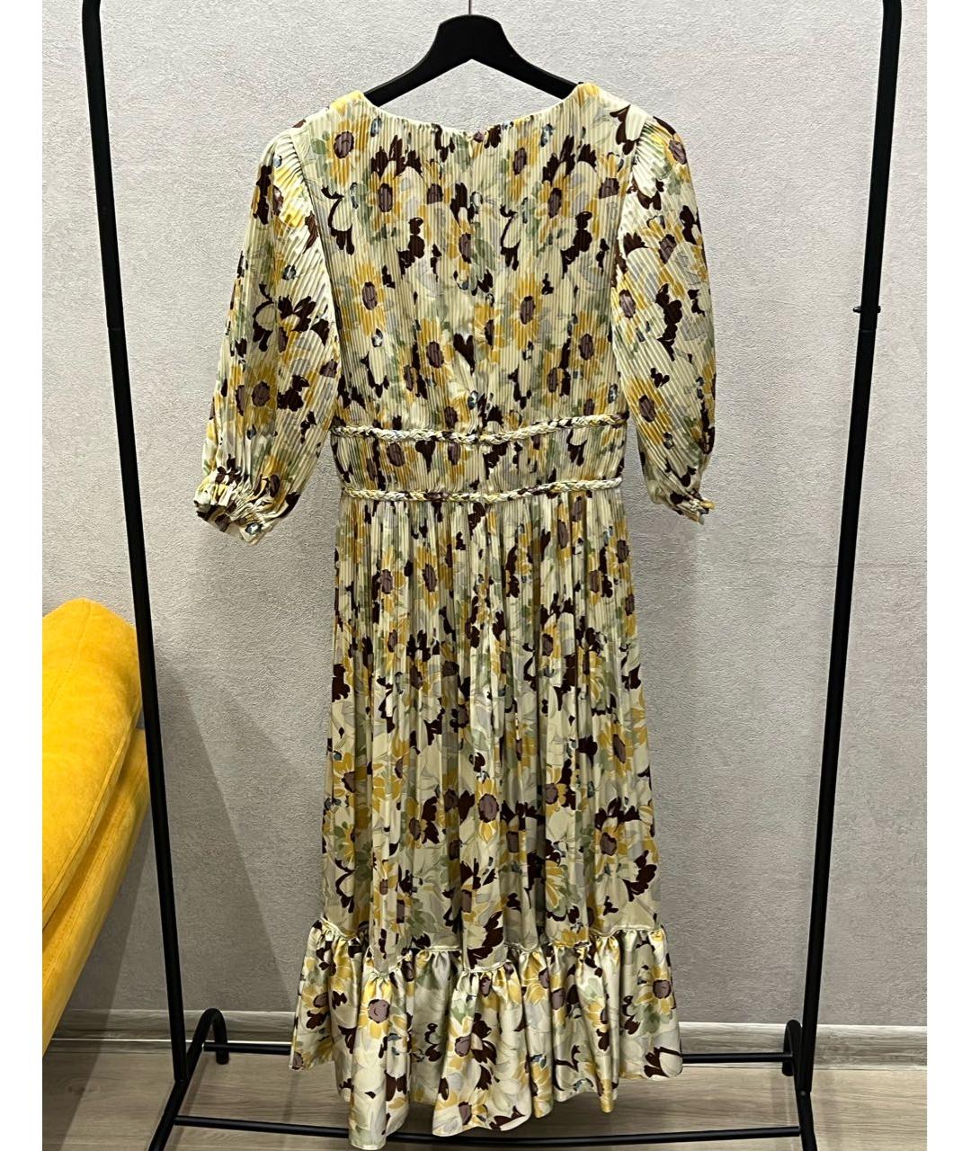 POLO RALPH LAUREN Бежевое полиэстеровое платье, фото 2