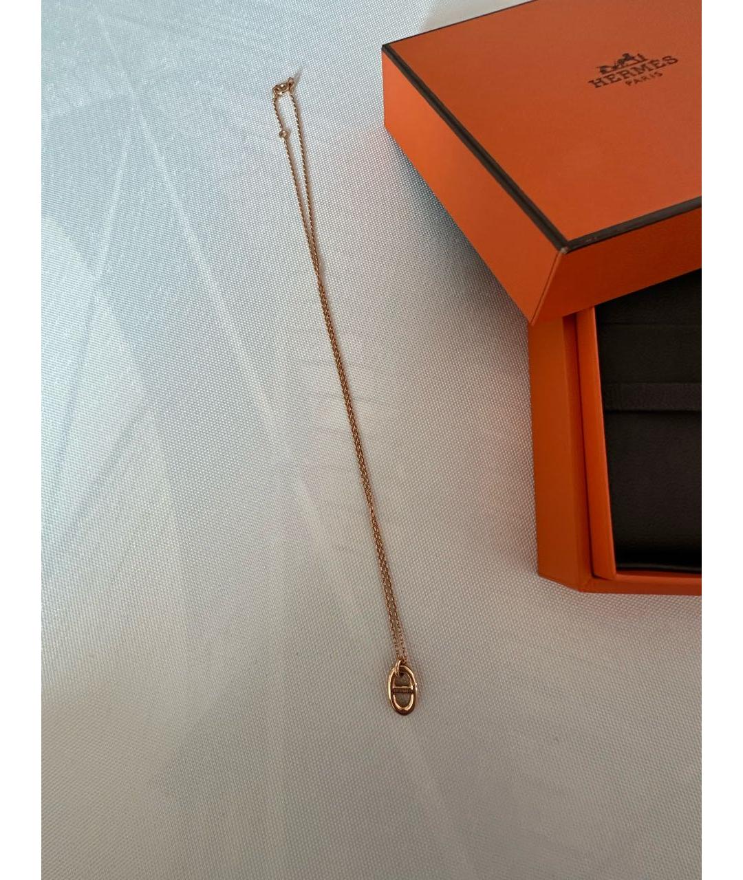 HERMES Золотая подвеска из розового золота, фото 5
