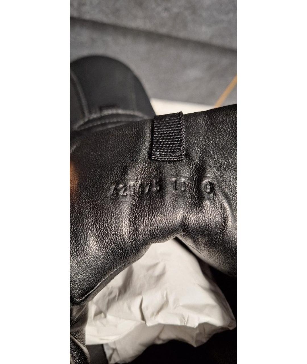 GUCCI Черные кожаные высокие кроссовки / кеды, фото 6