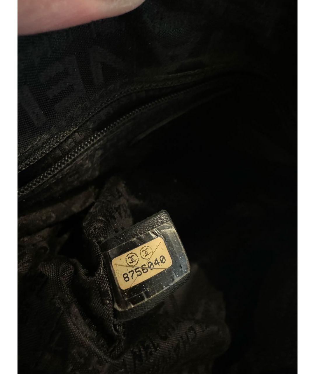 CHANEL Черная кожаная сумка тоут, фото 4
