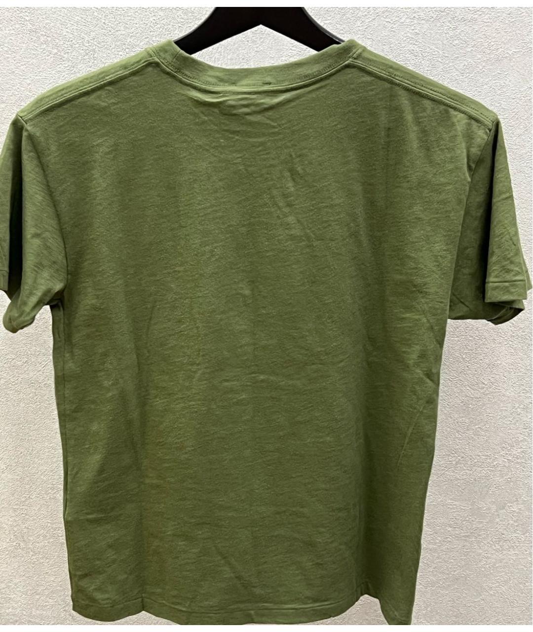 POLO RALPH LAUREN Хаки хлопковая футболка, фото 2