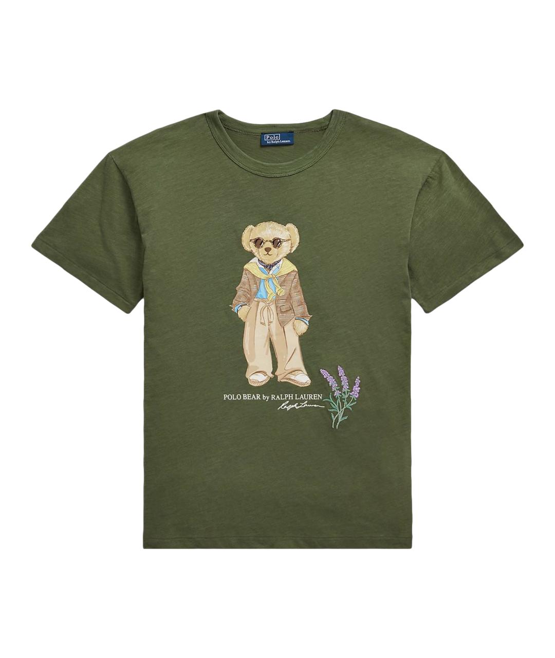 POLO RALPH LAUREN Хаки хлопковая футболка, фото 1