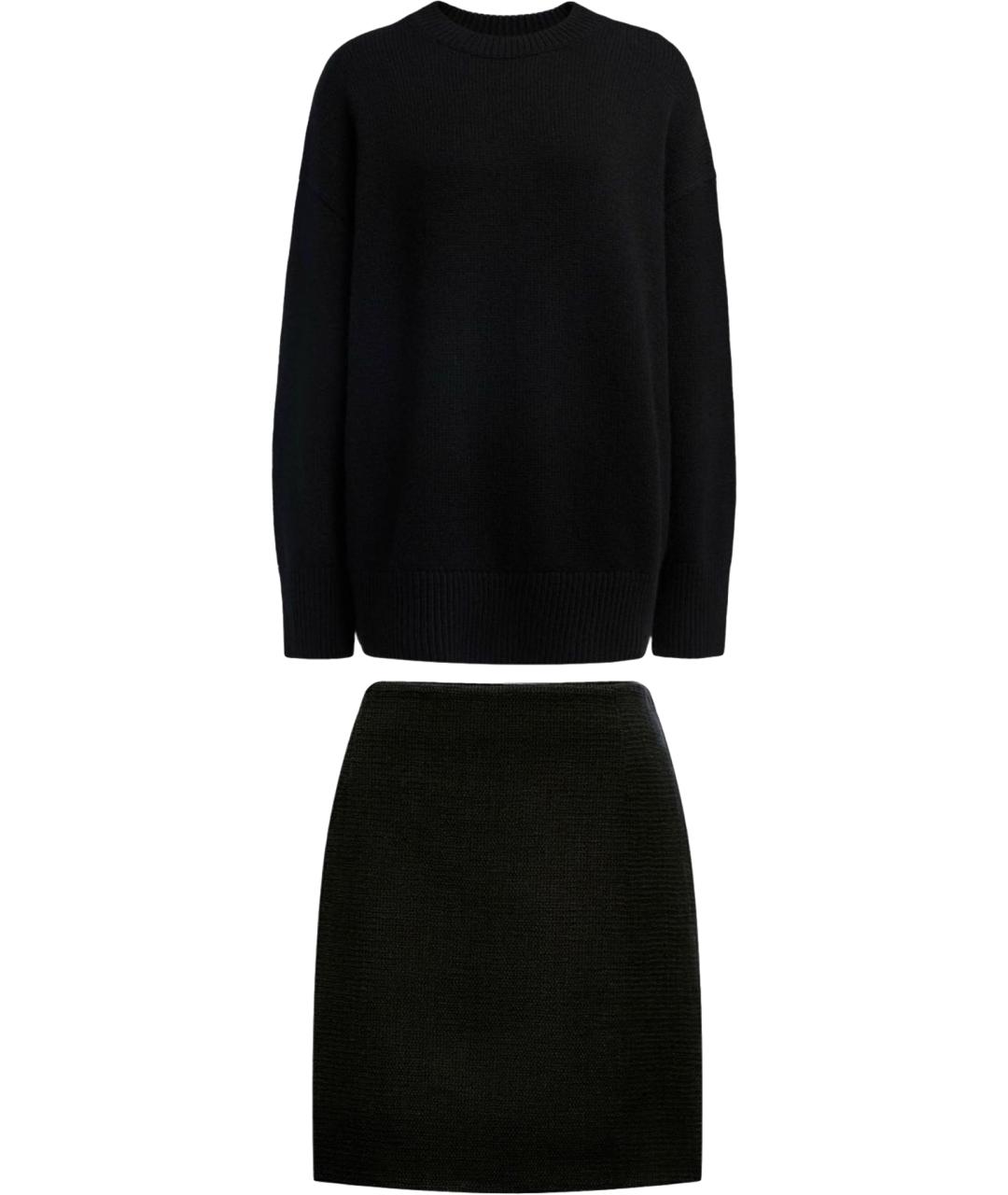 12 STOREEZ Черный хлопковый костюм с юбками, фото 1