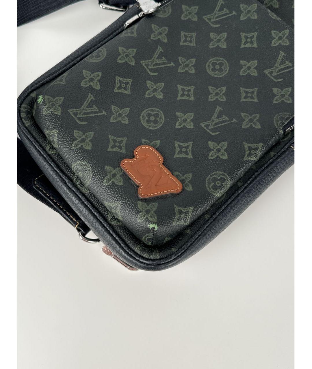 LOUIS VUITTON Черная кожаная сумка на плечо, фото 3