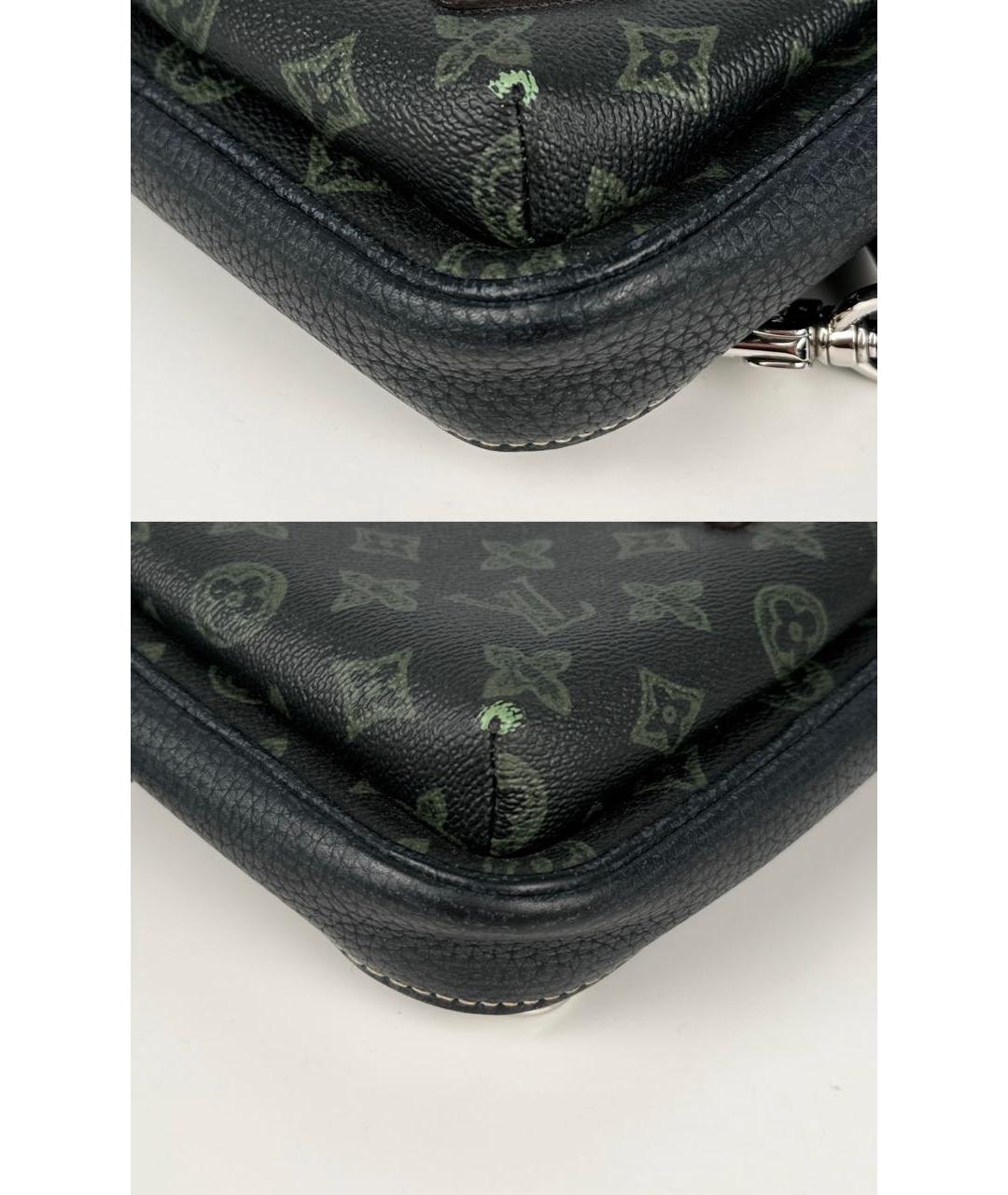 LOUIS VUITTON Черная кожаная сумка на плечо, фото 8