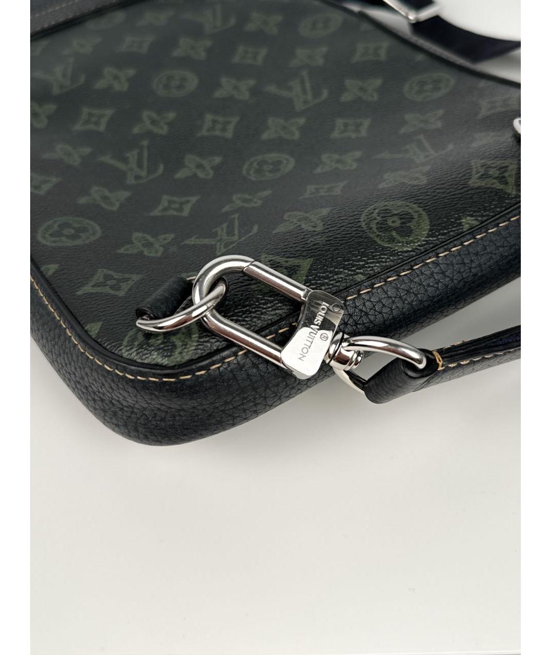 LOUIS VUITTON Черная кожаная сумка на плечо, фото 5