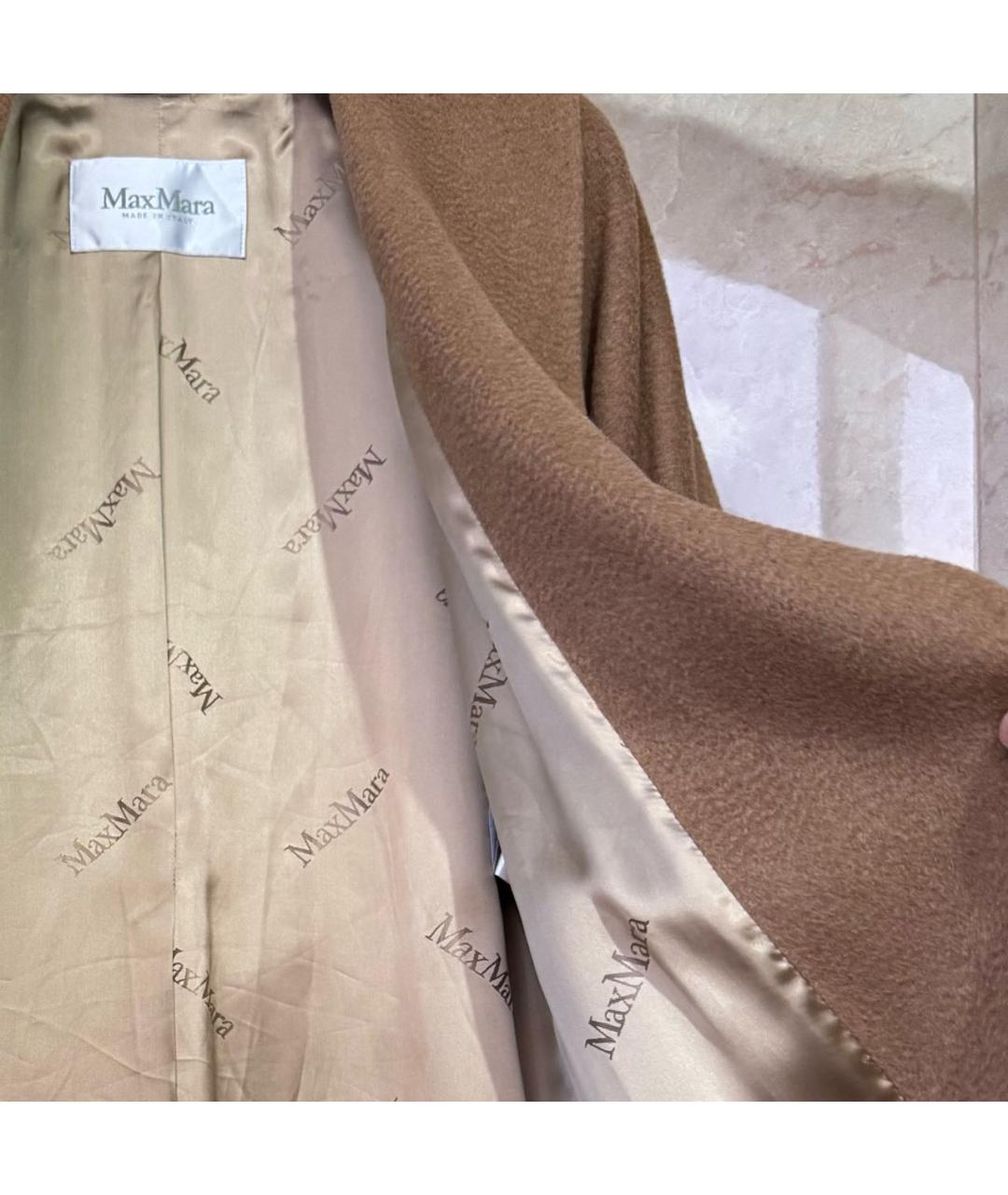 MAX MARA Коричневое шерстяное пальто, фото 7