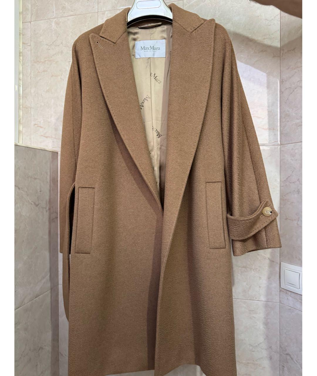 MAX MARA Коричневое шерстяное пальто, фото 9
