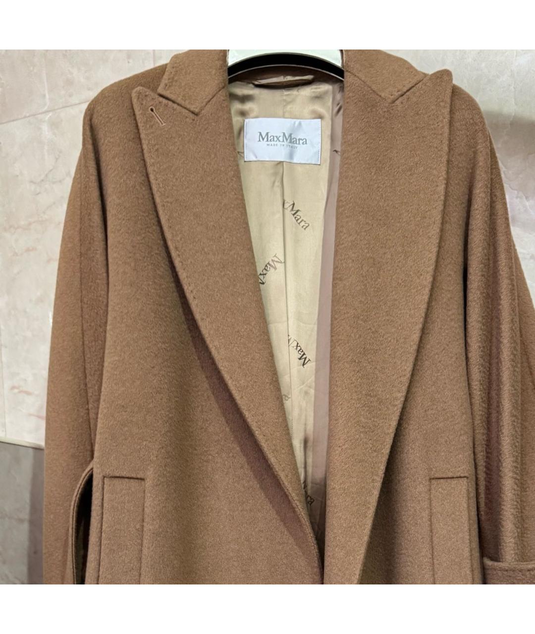 MAX MARA Коричневое шерстяное пальто, фото 4
