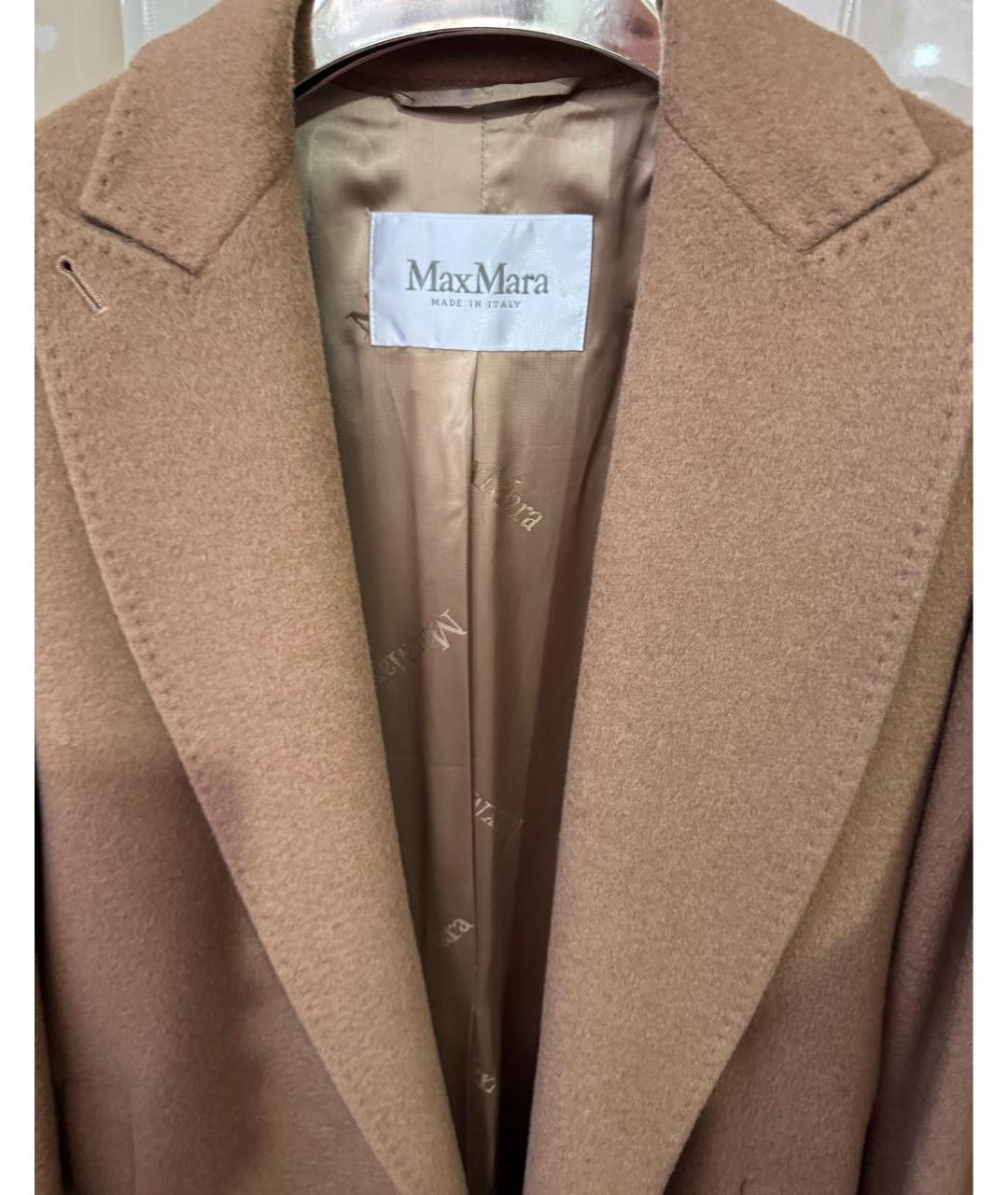MAX MARA Коричневое шерстяное пальто, фото 8