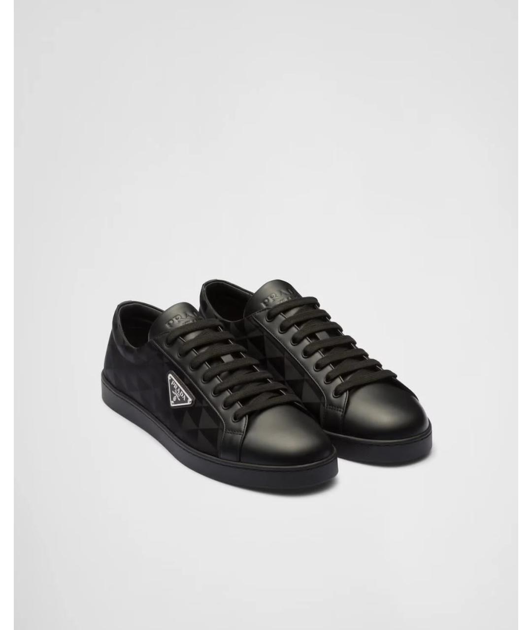 PRADA Черные низкие кроссовки / кеды, фото 2