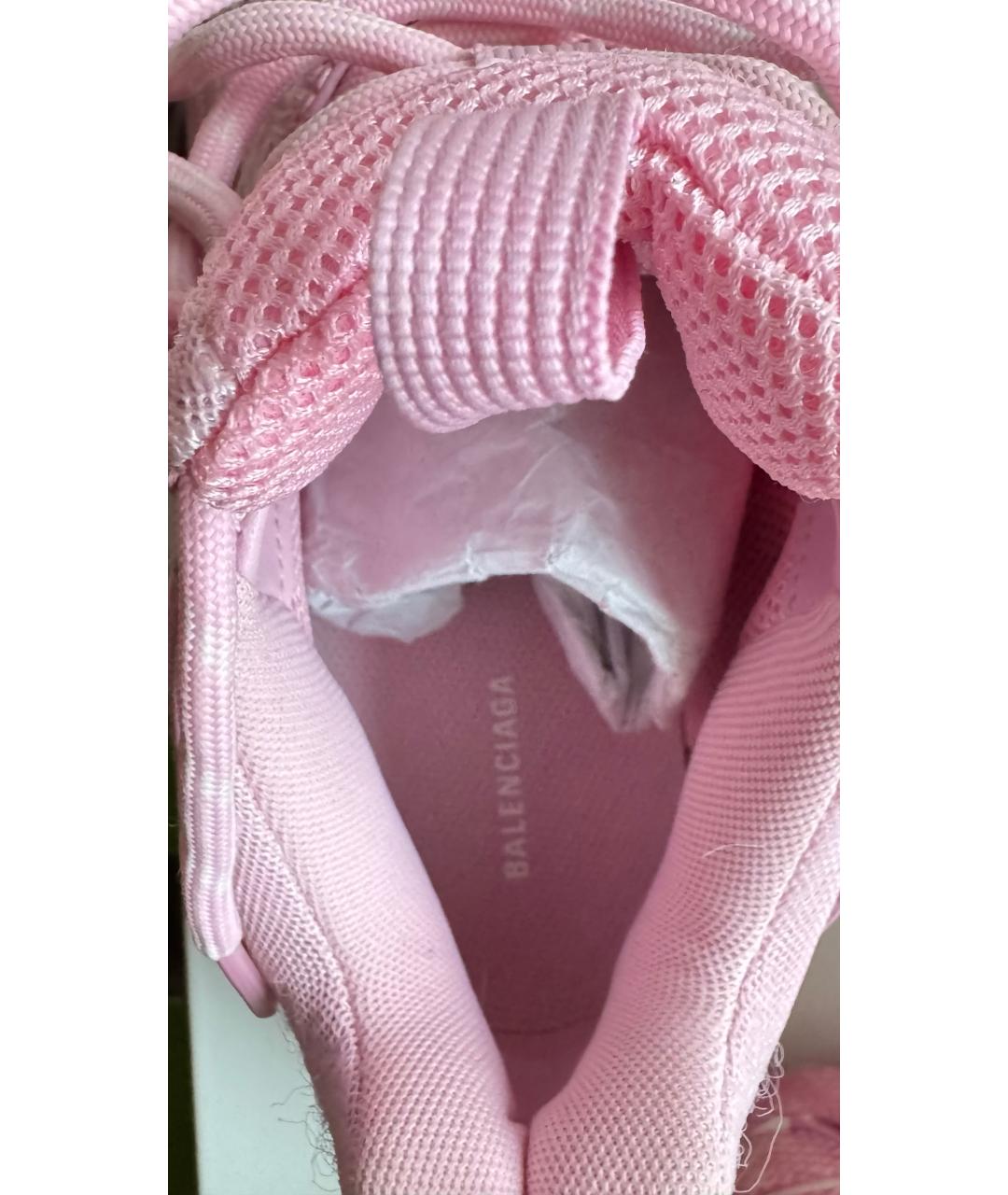 BALENCIAGA Розовые текстильные кроссовки, фото 5