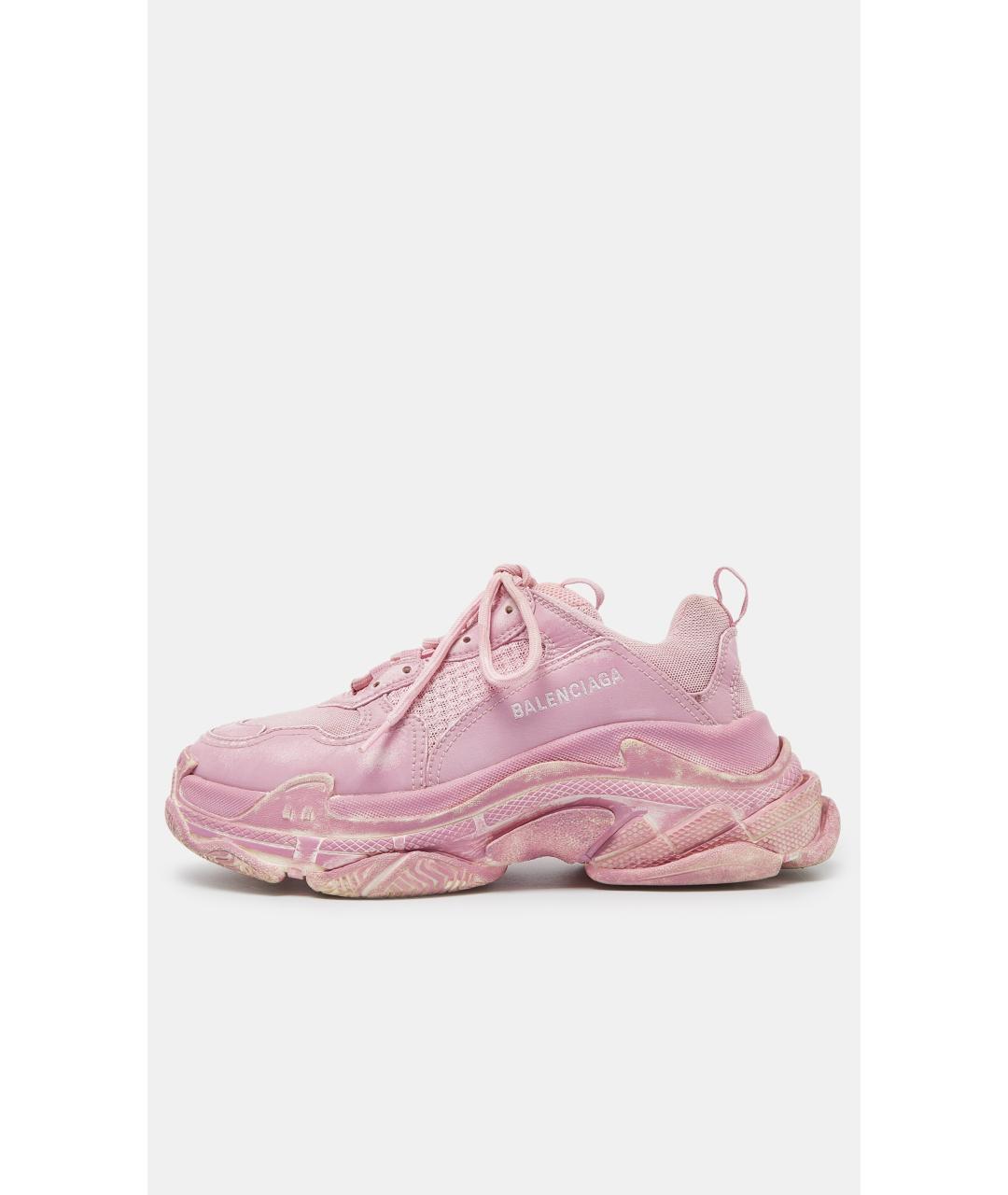 BALENCIAGA Розовые текстильные кроссовки, фото 8