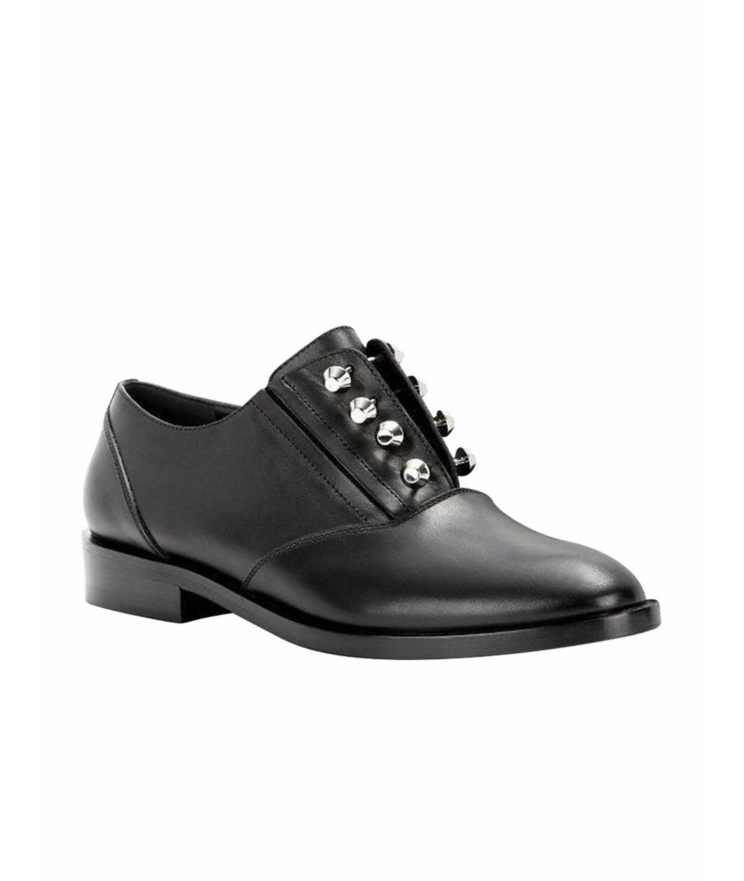 BALENCIAGA Черные кожаные брогги и оксфорды, фото 1