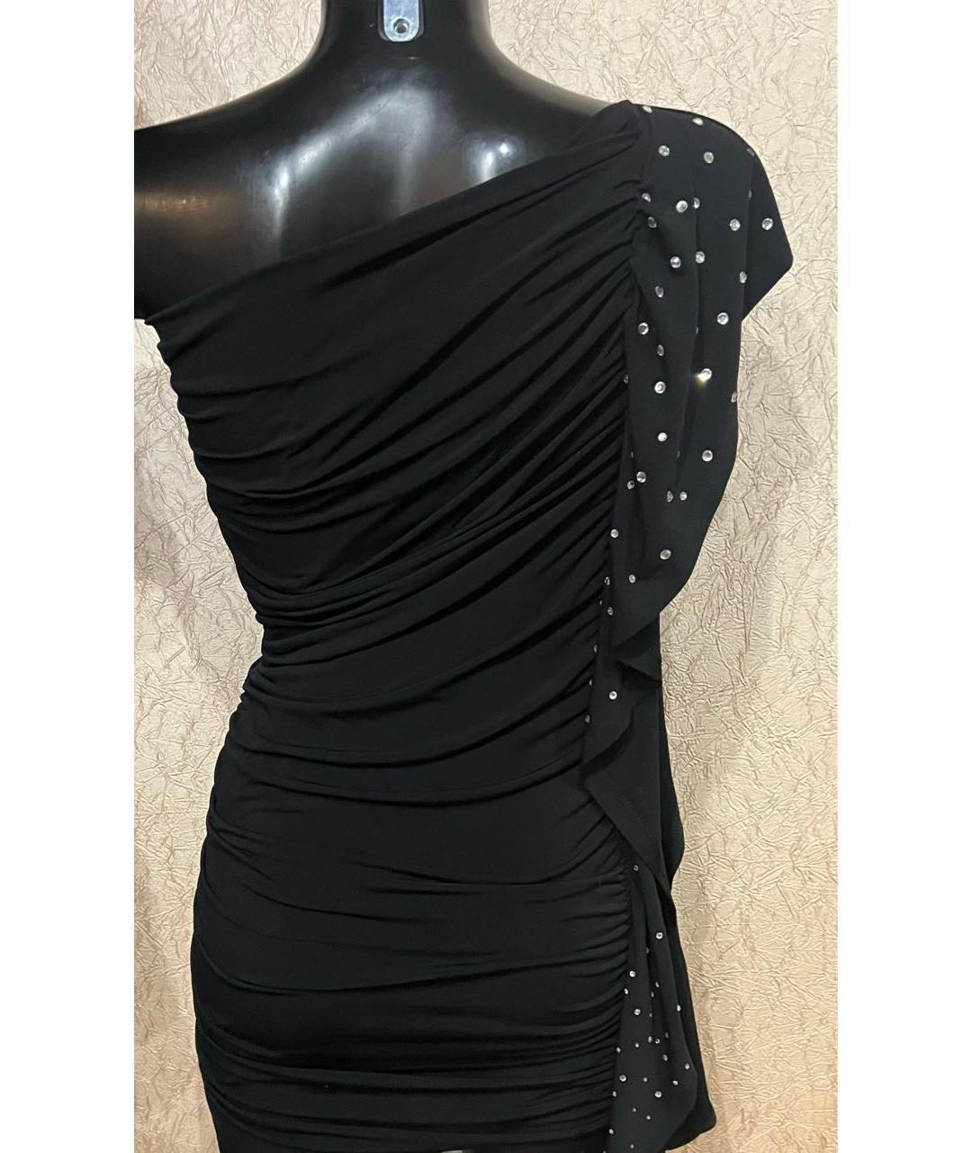PHILIPP PLEIN Черное вискозное коктейльное платье, фото 2