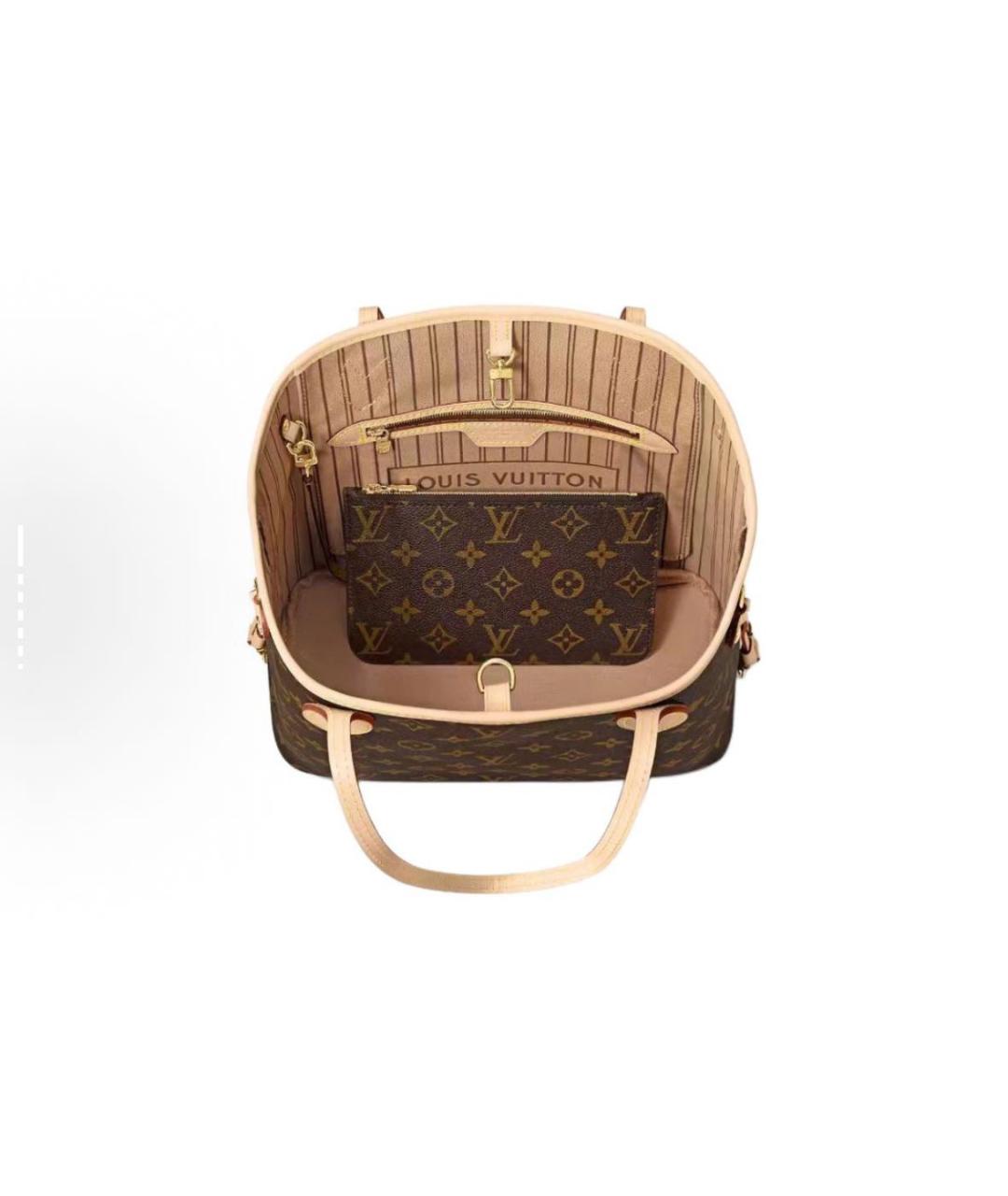 LOUIS VUITTON Коричневая сумка тоут, фото 3