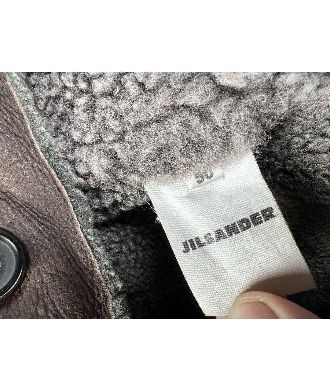 JIL SANDER Коричневая кожаная дубленка/шуба, фото 6