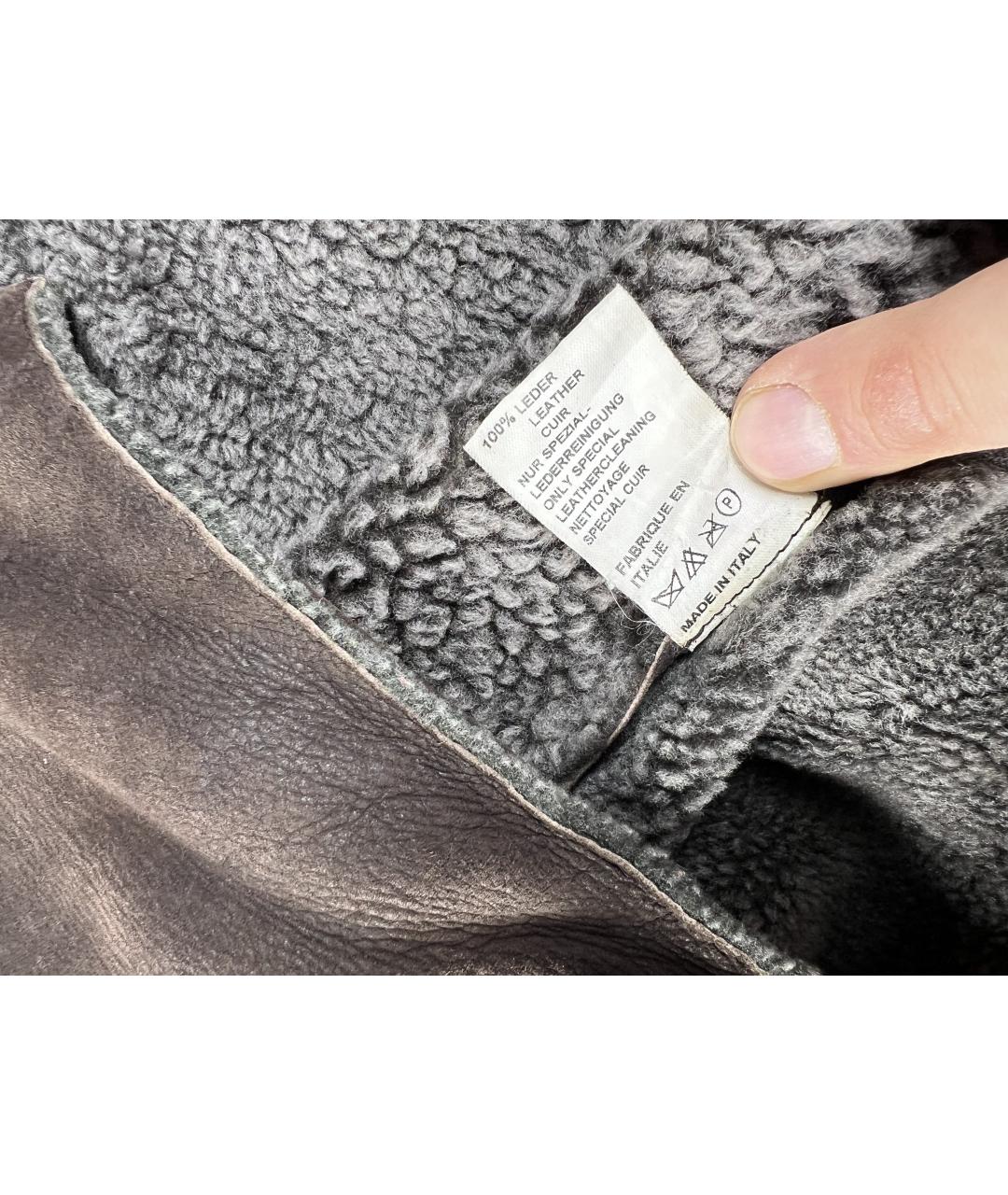 JIL SANDER Коричневая кожаная дубленка/шуба, фото 5