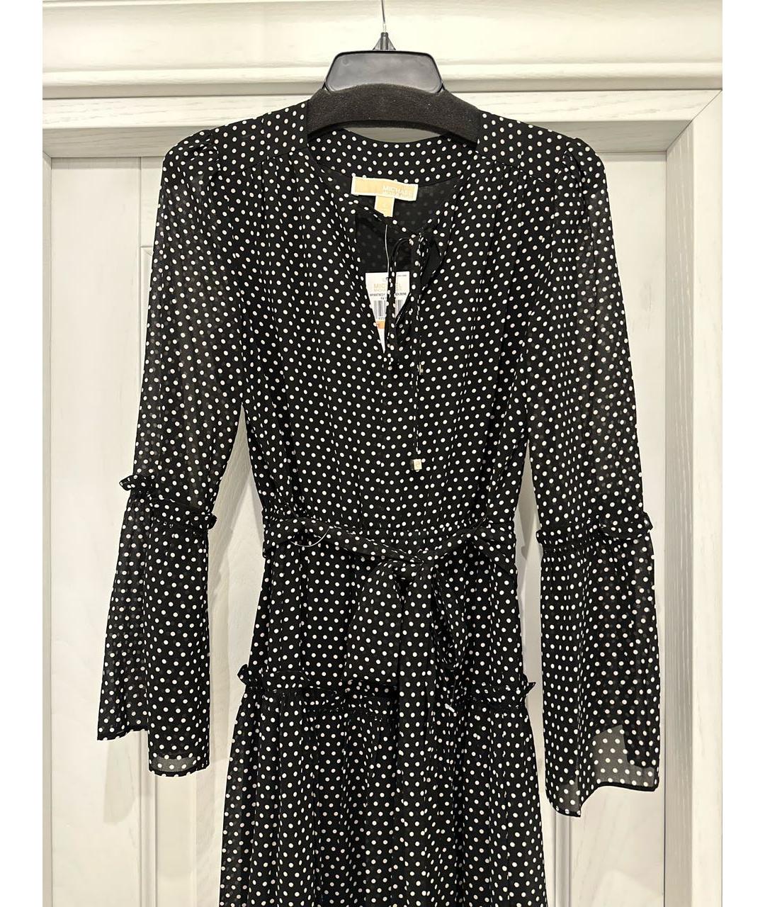 MICHAEL KORS Черное полиэстеровое повседневное платье, фото 3