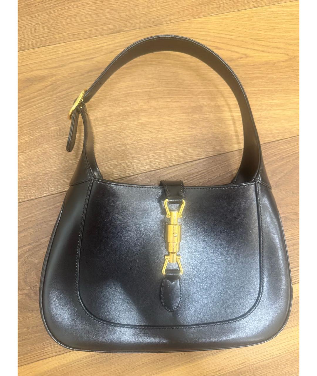 GUCCI Черная кожаная сумка через плечо, фото 2