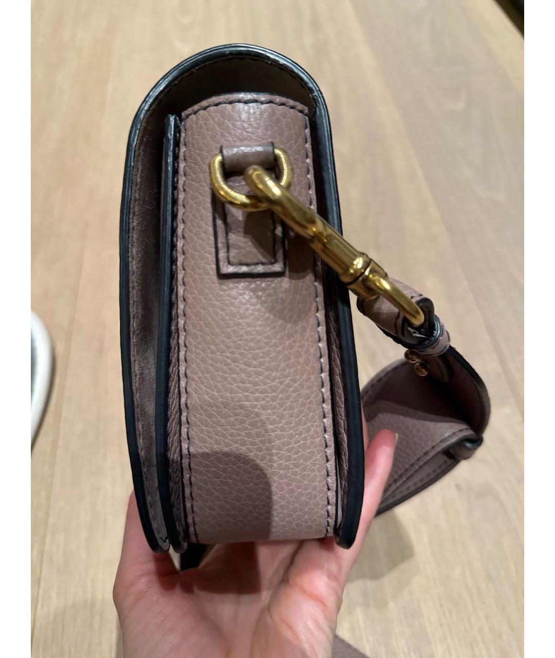 CHRISTIAN DIOR Бежевая кожаная сумка через плечо, фото 6