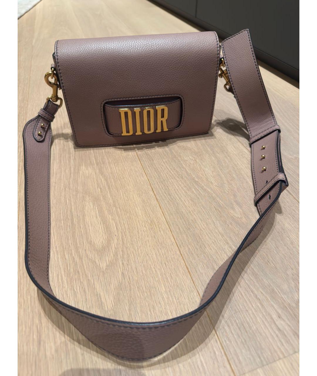 CHRISTIAN DIOR Бежевая кожаная сумка через плечо, фото 3