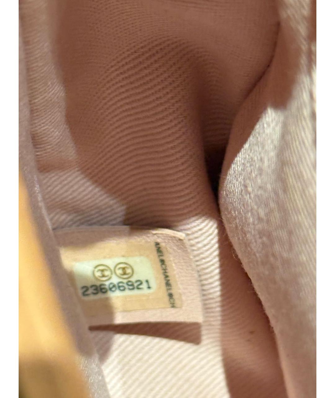 CHANEL Коралловая кожаная сумка через плечо, фото 6