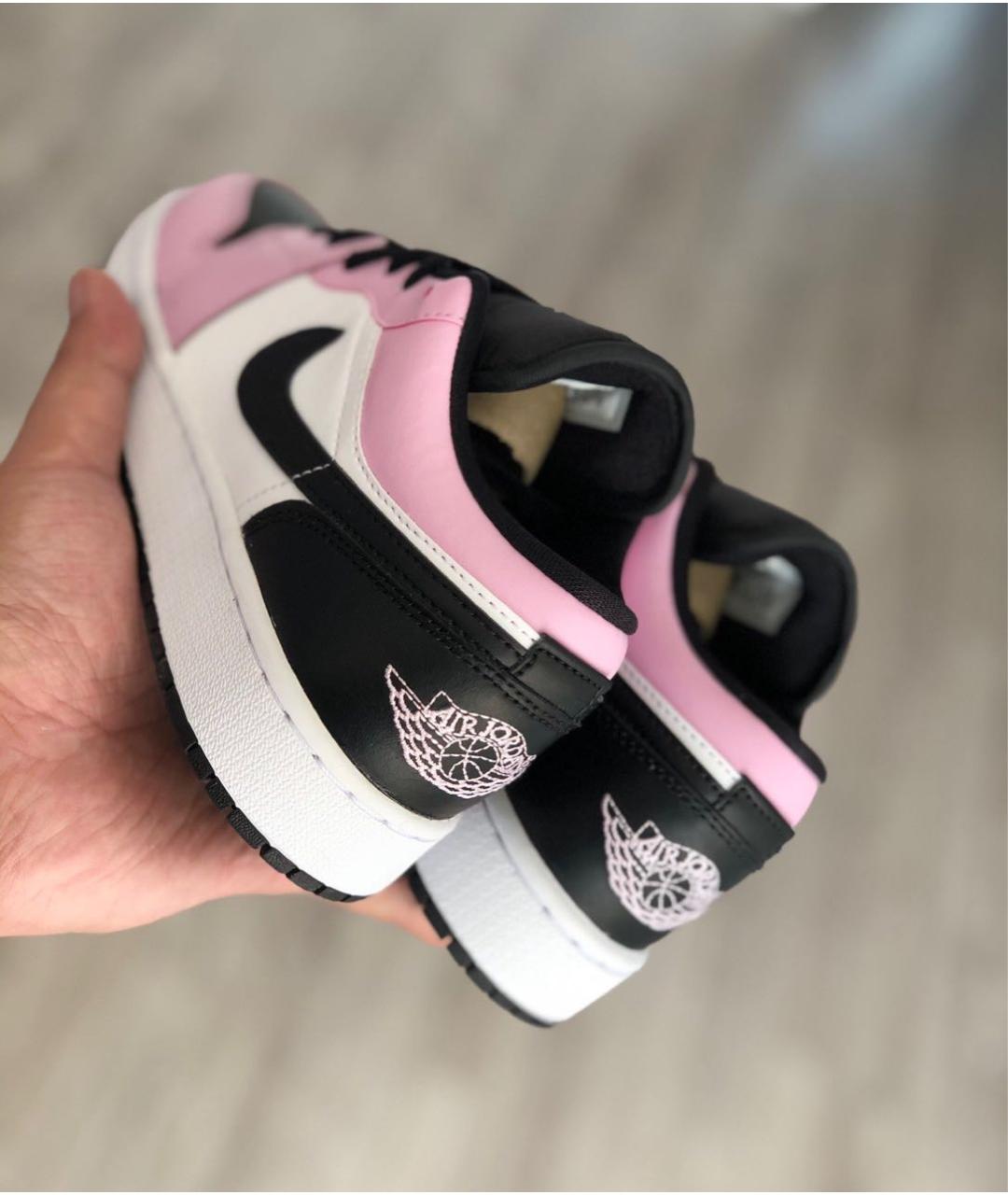 JORDAN Розовые кроссовки из искусственной кожи, фото 4