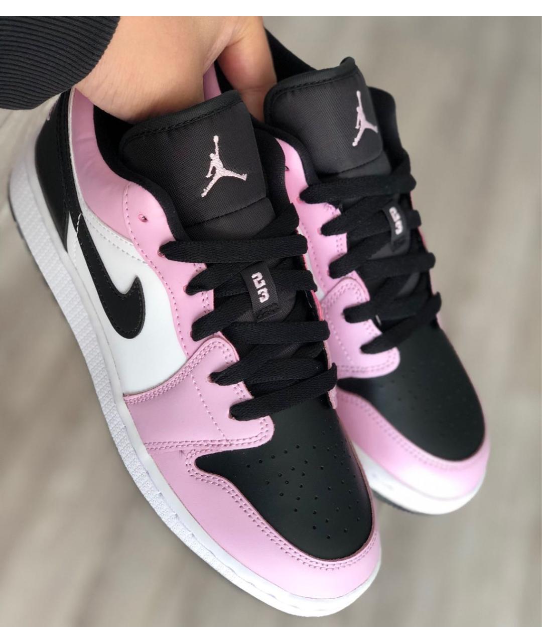 JORDAN Розовые кроссовки из искусственной кожи, фото 3