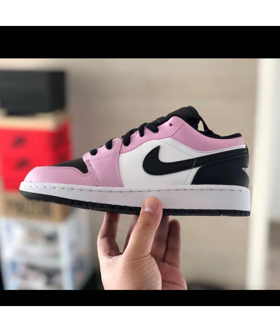 JORDAN Розовые кроссовки из искусственной кожи, фото 5