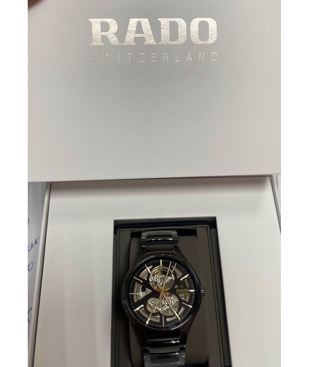 RADO Черные керамические часы, фото 4