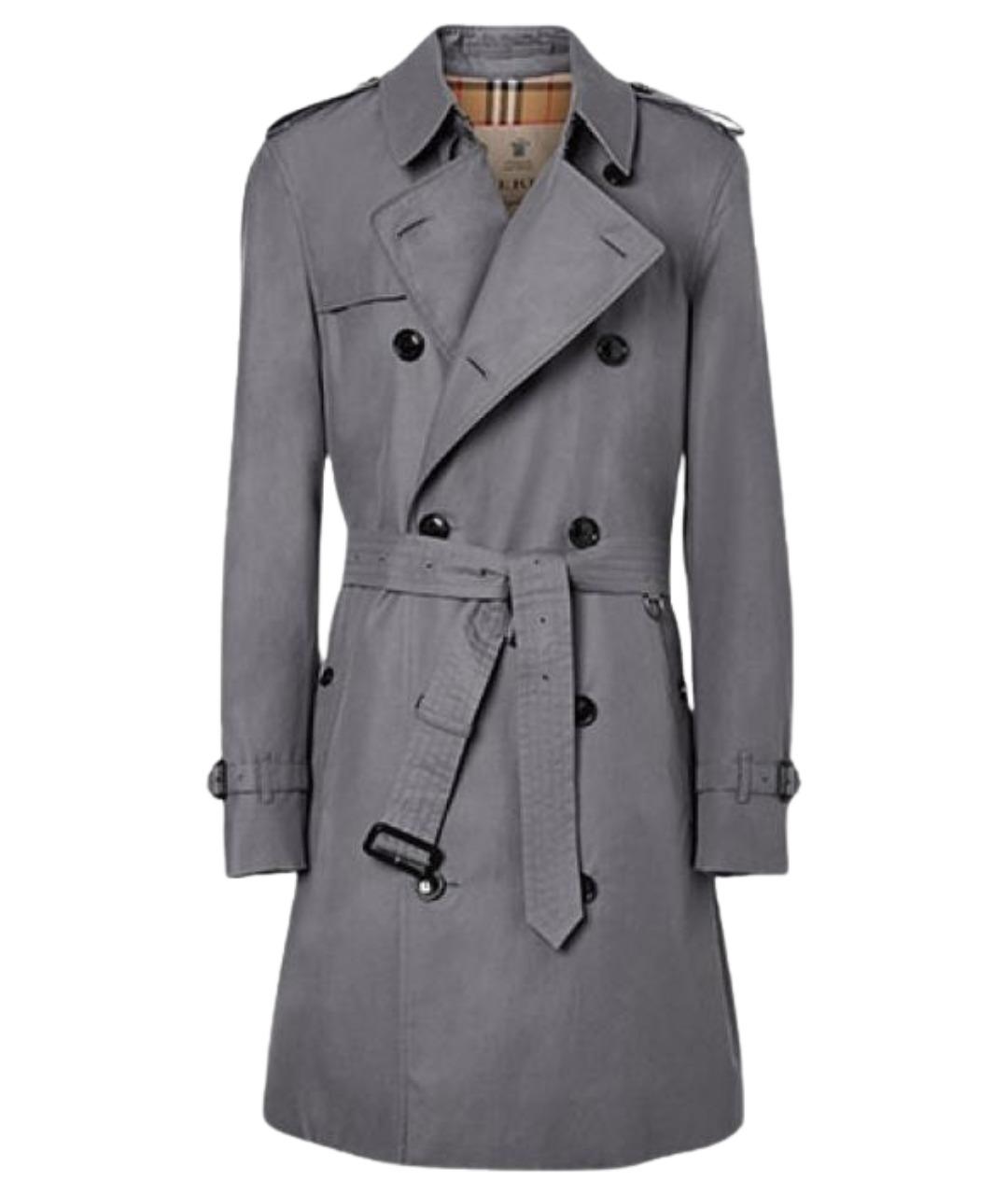 BURBERRY Серый тренч / плащ, фото 1
