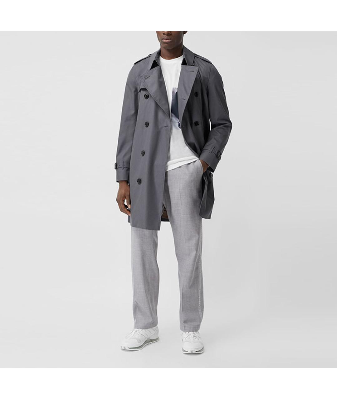 BURBERRY Серый тренч / плащ, фото 3