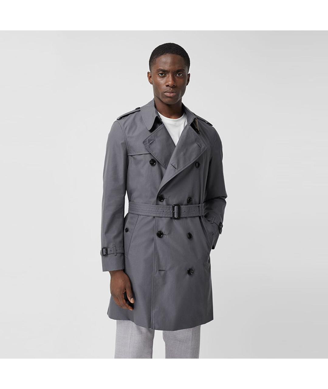 BURBERRY Серый тренч / плащ, фото 4