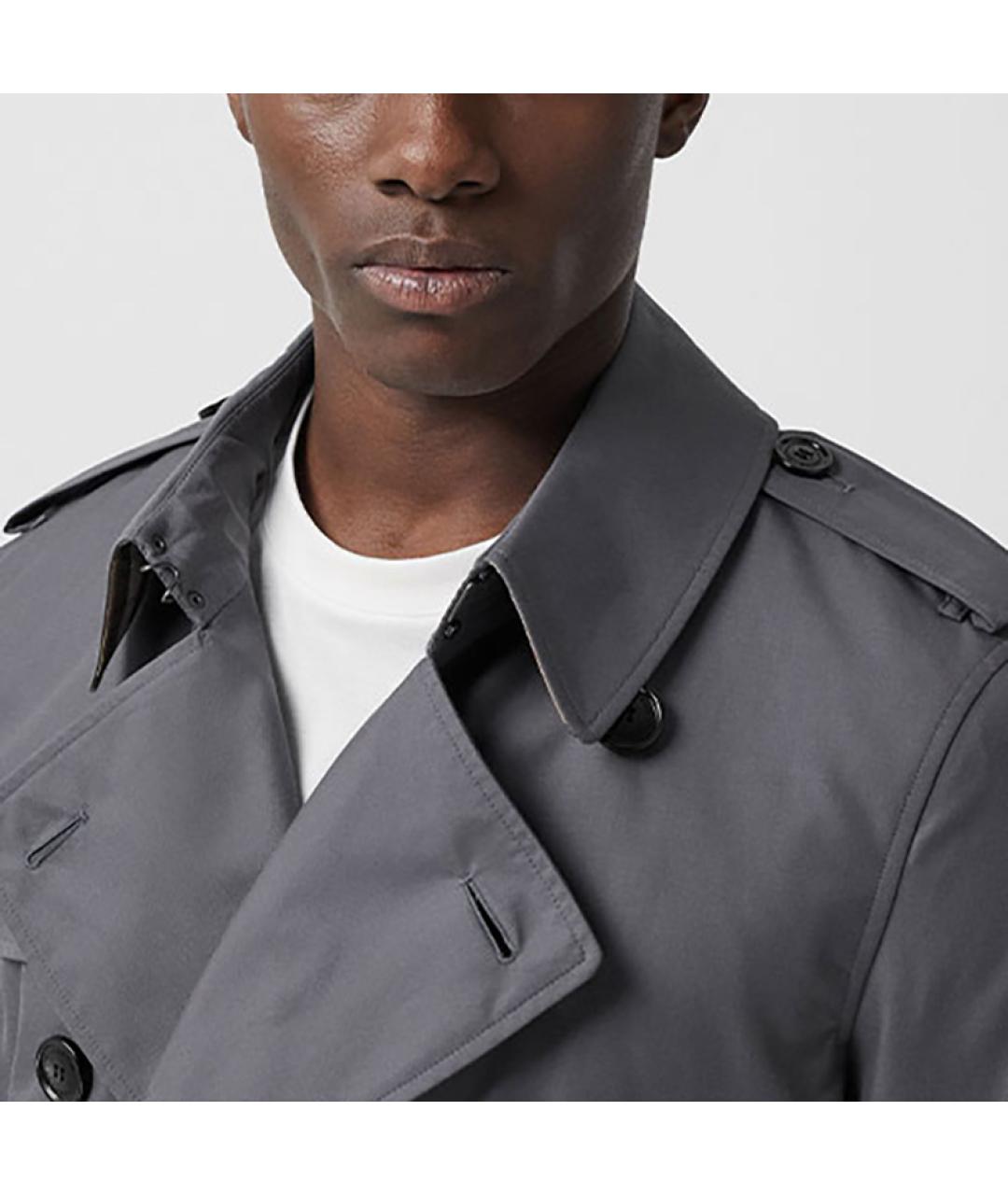 BURBERRY Серый тренч / плащ, фото 6