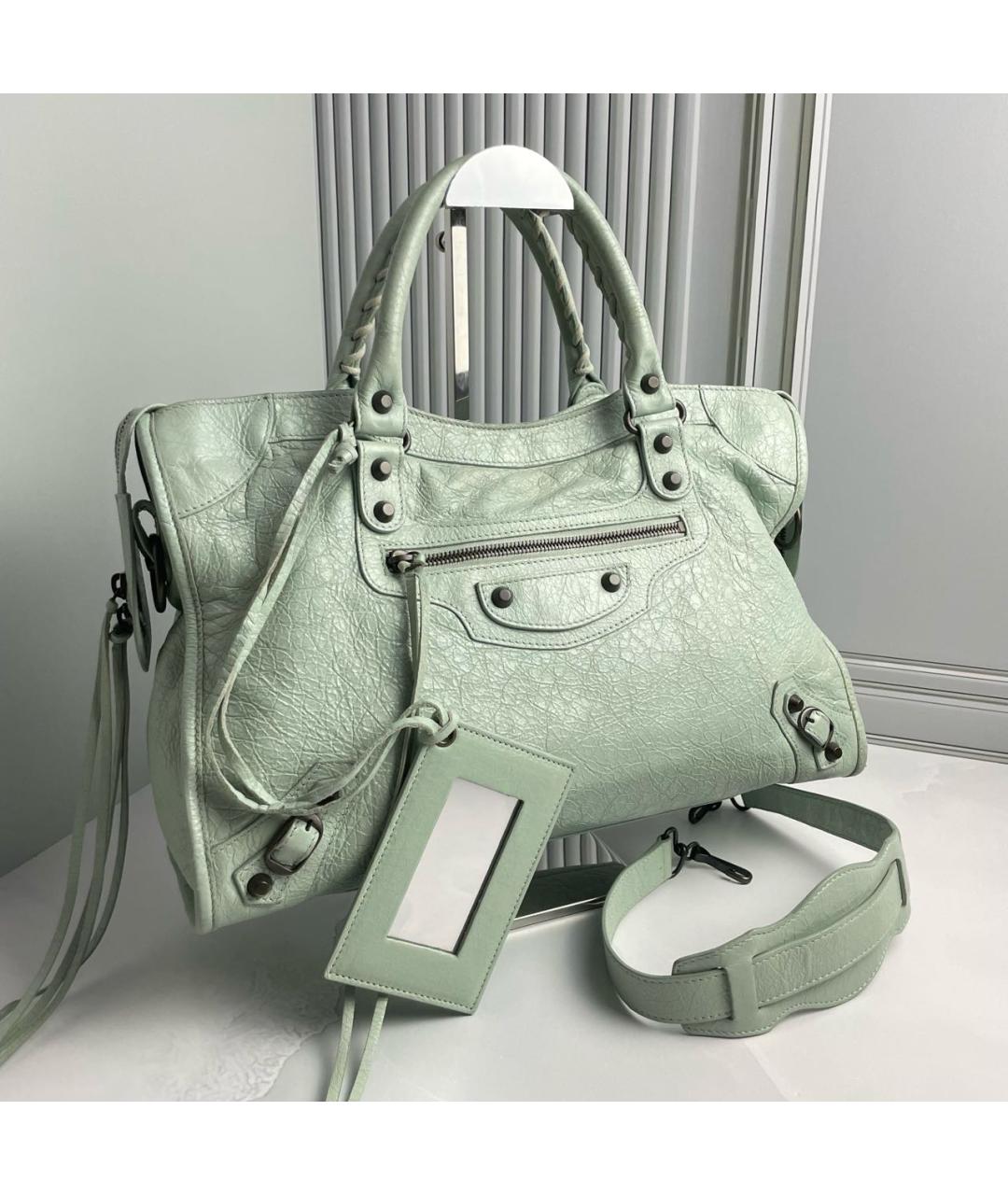 BALENCIAGA Кожаная сумка с короткими ручками, фото 2