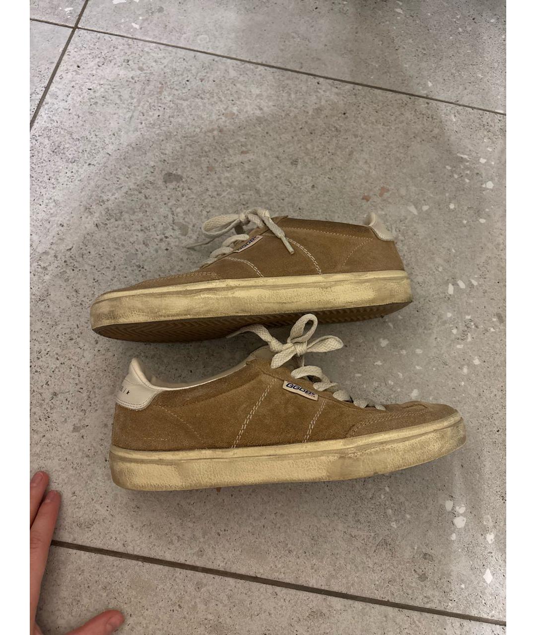 GOLDEN GOOSE DELUXE BRAND Бежевые замшевые кеды, фото 5