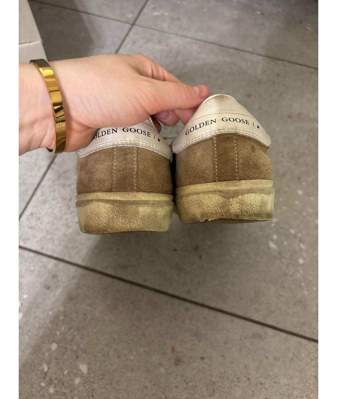 GOLDEN GOOSE DELUXE BRAND Бежевые замшевые кеды, фото 3