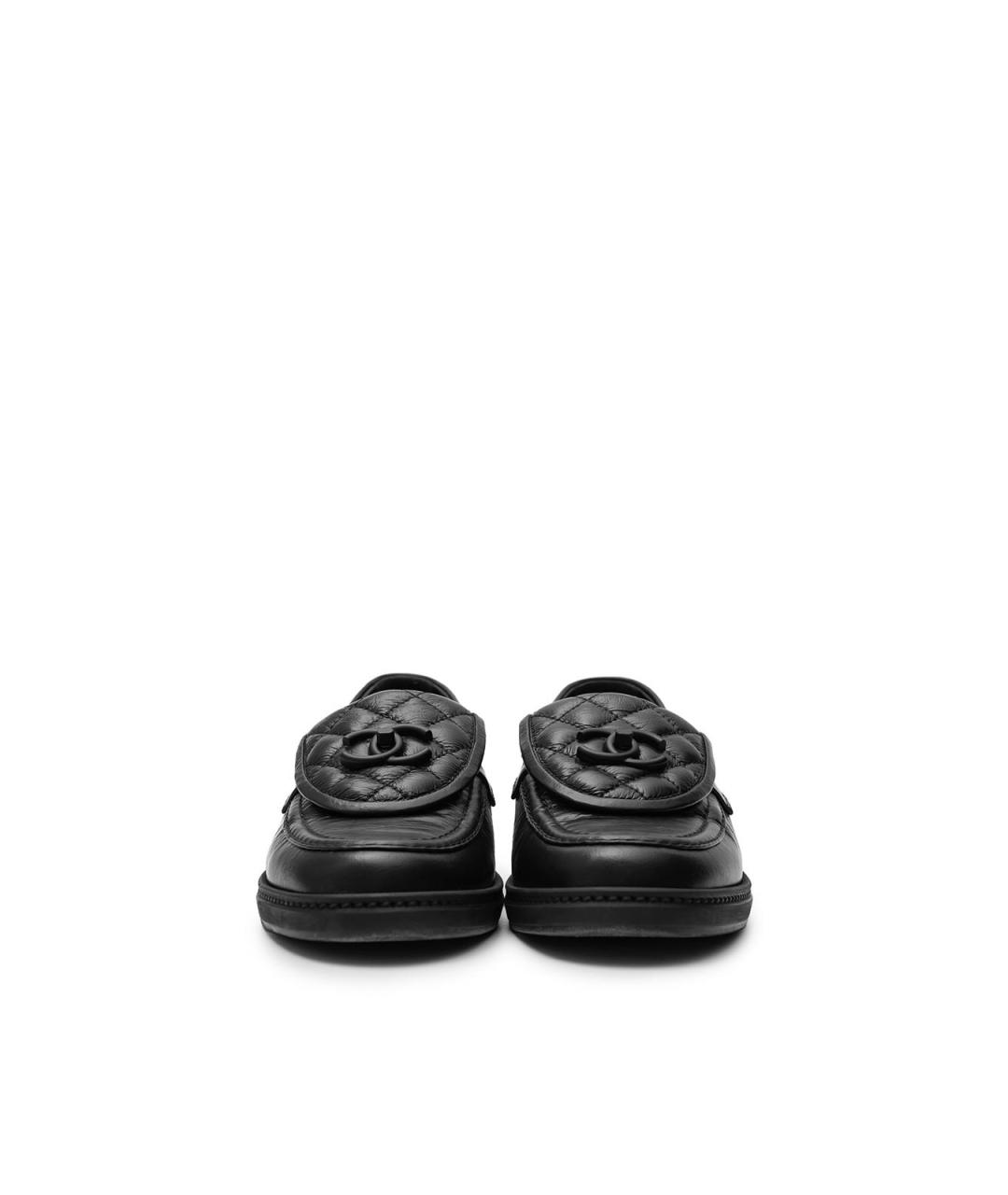 CHANEL Черные кожаные лоферы, фото 5
