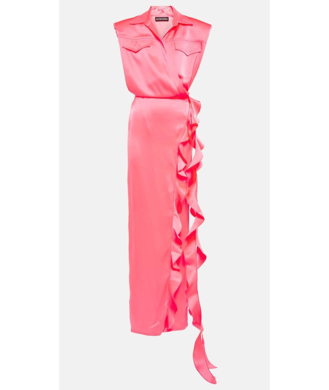 DAVID KOMA Розовое коктейльное платье, фото 8