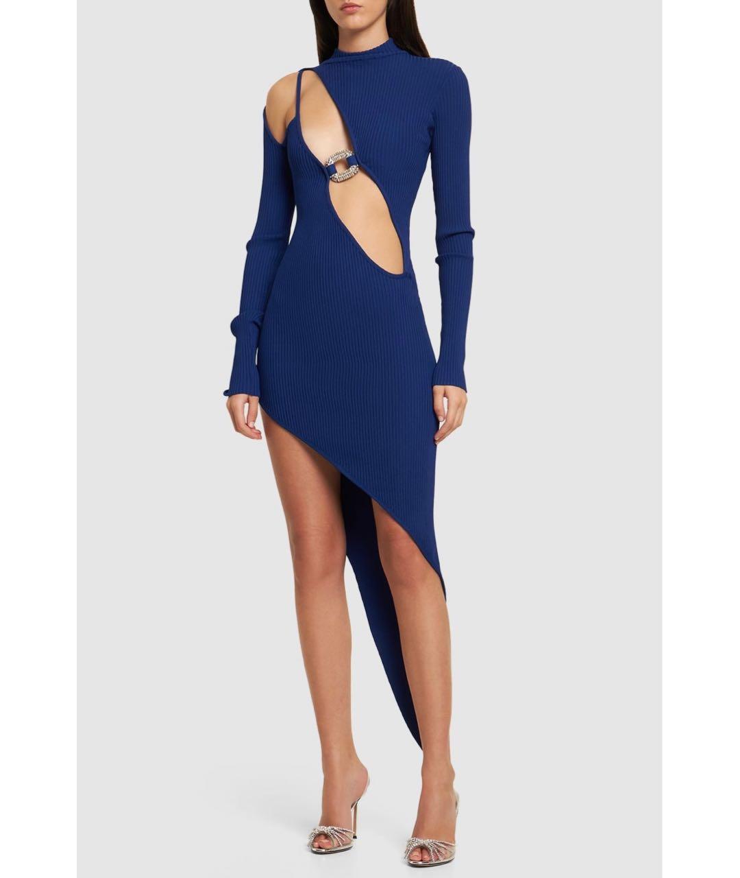 DAVID KOMA Синее коктейльное платье, фото 5