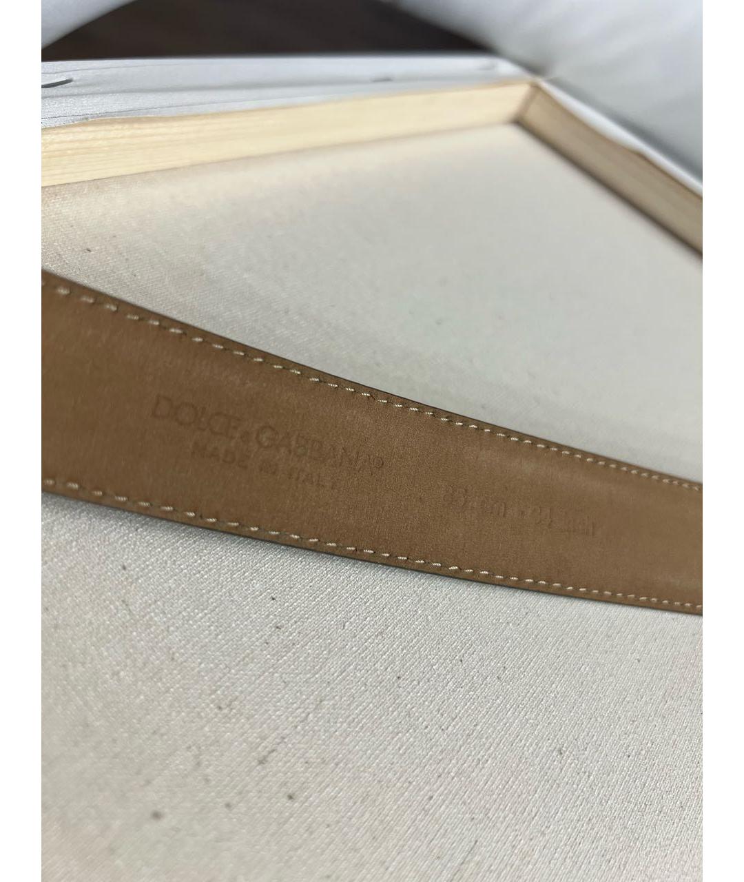 DOLCE&GABBANA Черный кожаный ремень, фото 3