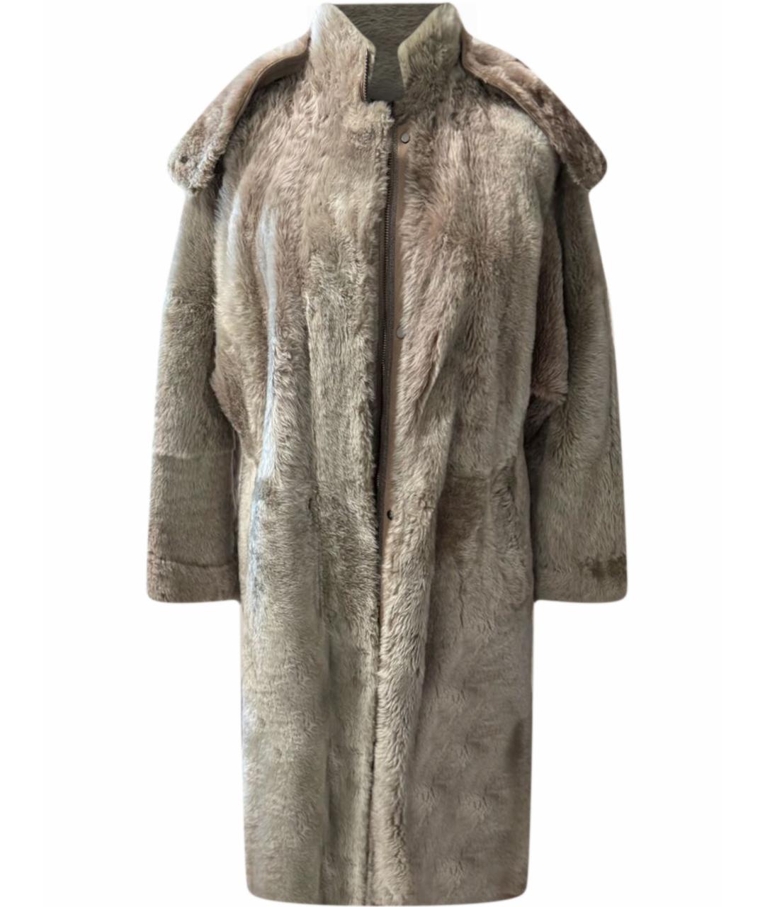 BRUNELLO CUCINELLI Бежевая меховая шуба, фото 1