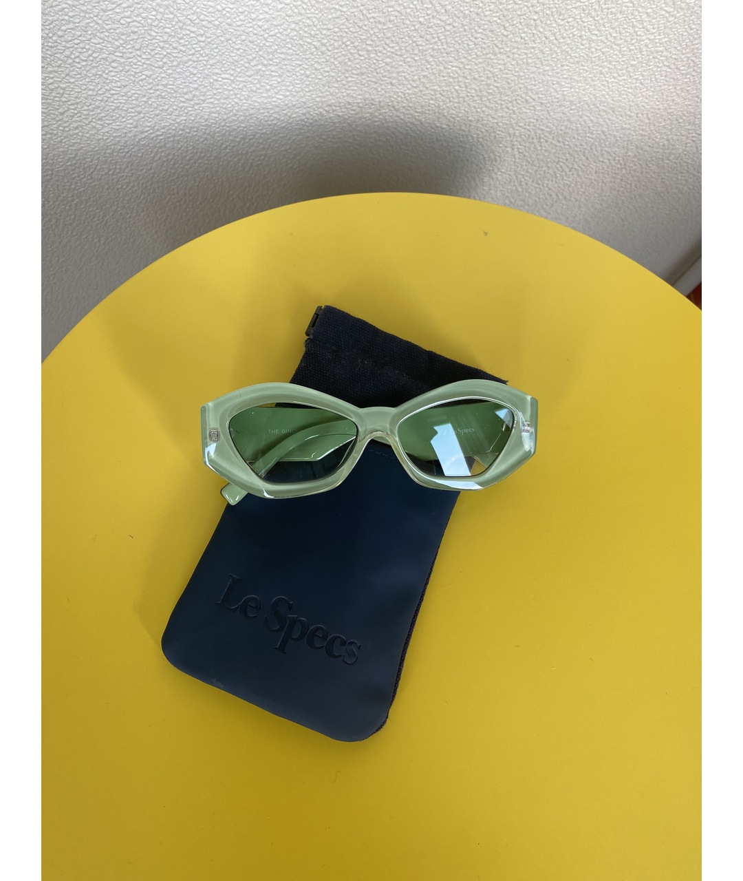 LE SPECS Салатовые пластиковые солнцезащитные очки, фото 3