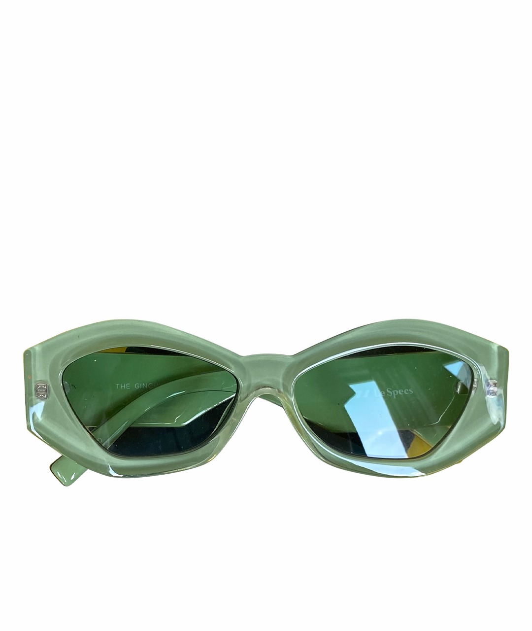LE SPECS Салатовые пластиковые солнцезащитные очки, фото 1
