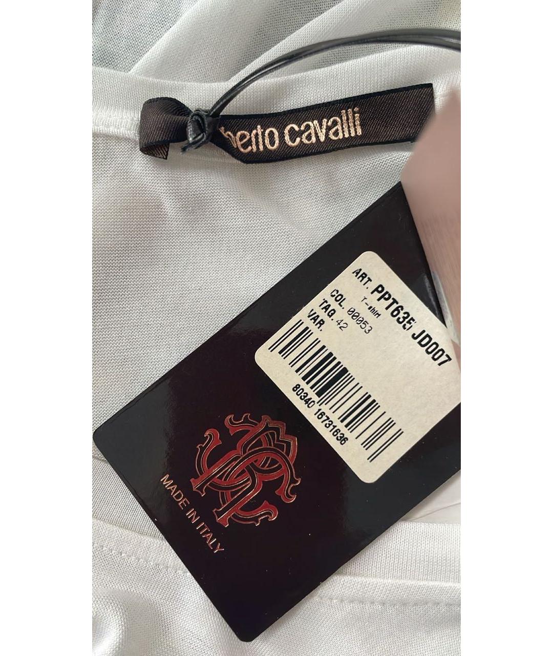 ROBERTO CAVALLI Белая вискозная майка, фото 5