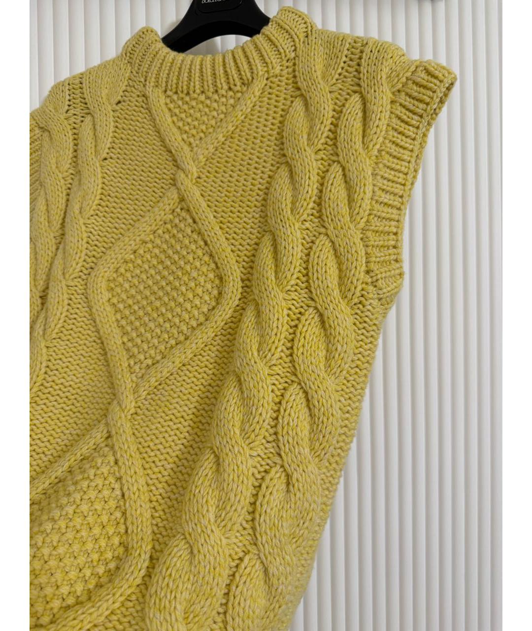 MAX MARA Желтая кашемировая жилетка, фото 5